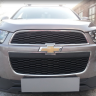 Защита радиатора "Standart" Chevrolet Captiva рестайлинг (2013-2015) чёрная купить недорого с доставкой в Томилино