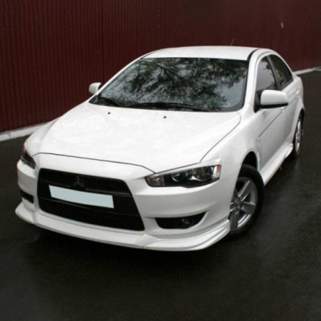 Накладка на передний бампер "GT" для Mitsubishi Lancer X купить недорого с доставкой в Томилино