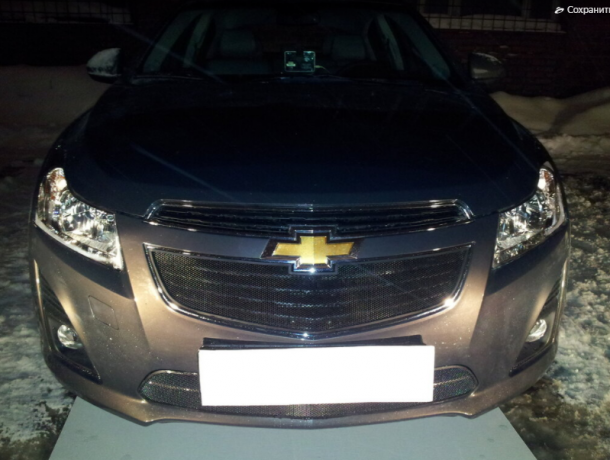 Защита радиатора "Standart" Chevrolet Cruze (2012-2015) верх, чёрная купить недорого с доставкой в Томилино