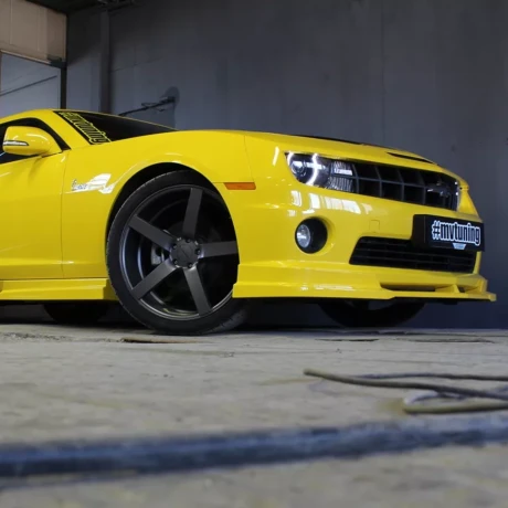 Накладка (юбка) переднего бампера (цельная) для Chevrolet Camaro SS (2009-2012) купить недорого с доставкой в Томилино