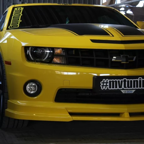 Накладка (юбка) переднего бампера (цельная) для Chevrolet Camaro SS (2009-2012) купить недорого с доставкой в Томилино