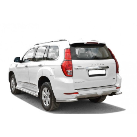 Защита заднего бампера «Уголки» (d63.5) Haval H9(Нерж. Сталь) купить недорого с доставкой в Томилино