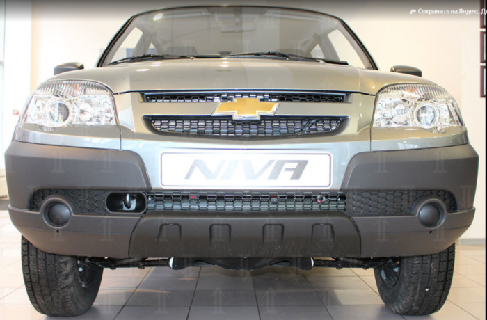 Защита радиатора "Standart" B@3 2123 "Chevrolet Niv@" чёрная купить недорого с доставкой в Томилино
