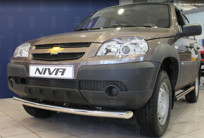 Защита радиатора "Standart" B@3 2123 "Chevrolet Niv@" чёрная купить недорого с доставкой в Томилино