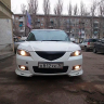 Накладки (клыки) на передний бампер Mazda 3 седан (2003-2009) глянец купить недорого с доставкой в Томилино