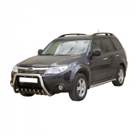 Кенгурин с дополнительной защитой двигателя (d63.5) для Subaru Foreste (2009-2013)(Окрашенное) купить недорого с доставкой в Томилино