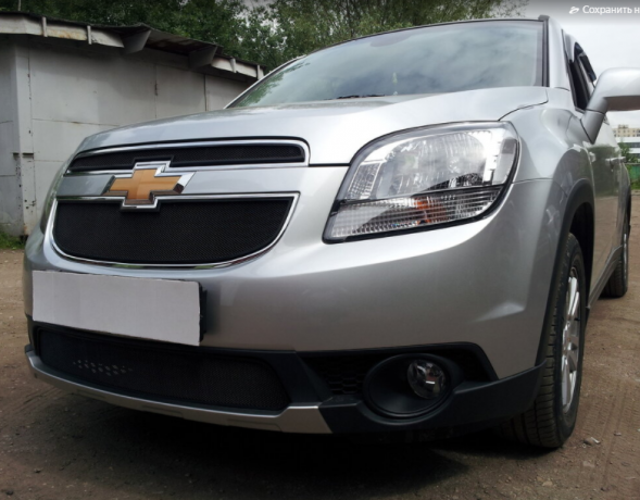 Защита радиатора "Standart" Chevrolet Orlando (2009-2015) верх, чёрная купить недорого с доставкой в Томилино