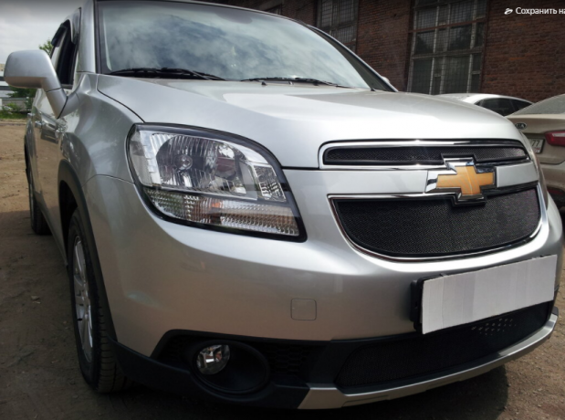 Защита радиатора "Standart" Chevrolet Orlando (2009-2015) верх, чёрная купить недорого с доставкой в Томилино