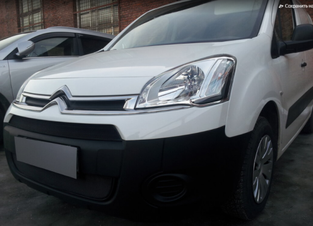 Защита радиатора "Standart" Citroen Berlingo рестайлинг (2008-2016) чёрная купить недорого с доставкой в Томилино