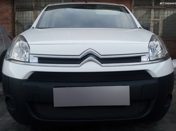 Защита радиатора "Standart" Citroen Berlingo рестайлинг (2008-2016) чёрная купить недорого с доставкой в Томилино