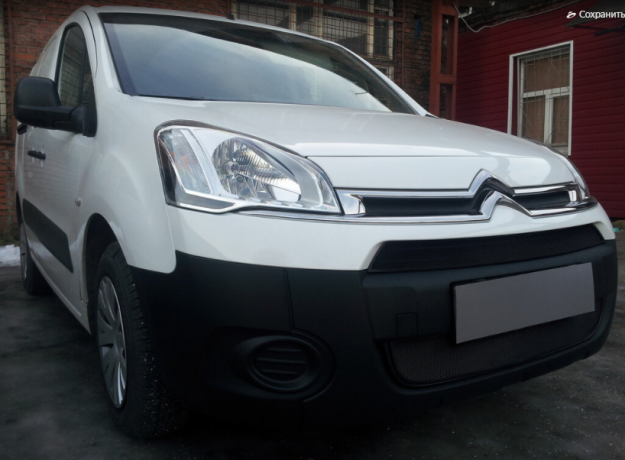 Защита радиатора "Standart" Citroen Berlingo рестайлинг (2008-2016) чёрная купить недорого с доставкой в Томилино