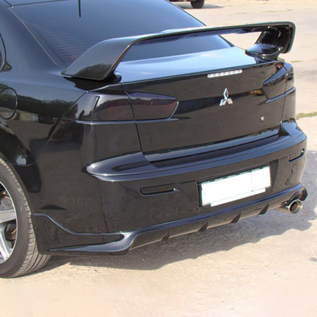 Накладка (юбка) заднего бампера "Zodiak" var №1 для Mitsubishi Lancer X (2007-2016) купить недорого с доставкой в Томилино