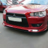 Накладка (юбка) переднего бампера "Zodiak" (с планкой) для Mitsubishi Lancer X (2007-2010) купить недорого с доставкой в Томилино