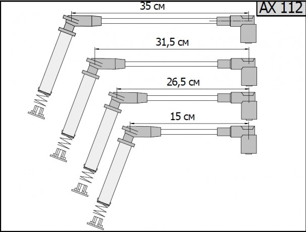 Провода высоковольтные для Ford Fiesta 1.3 (1319060,1319061,1319062,1319063) купить недорого с доставкой в Томилино