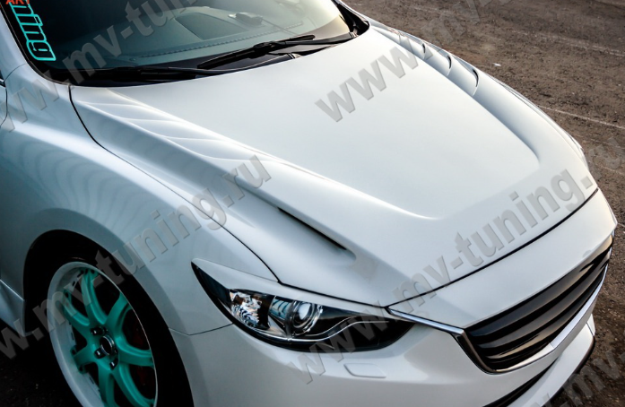 Капот "SkyActivSport" var №1 (с глухими жабрами) для Mazda 6 (2013-н.в.) купить недорого с доставкой в Томилино