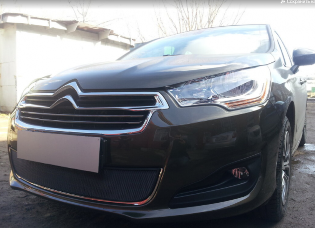 Защита радиатора "Standart" Citroen C4 седан (2013-2016) чёрная купить недорого с доставкой в Томилино
