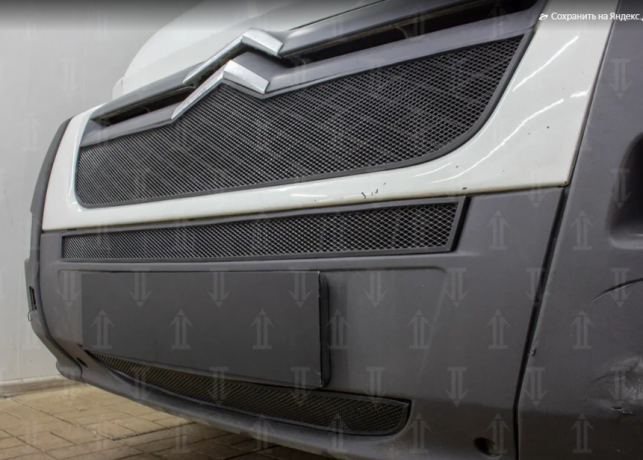 Защита радиатора "Standart" Citroen Jumper (2006-2014) верх, чёрная купить недорого с доставкой в Томилино