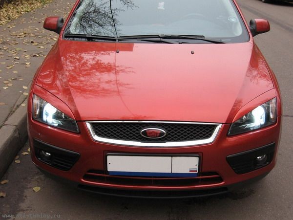 Накладки на фары (реснички) широкие var №2 для Ford Focus 2 (2004-2008) купить недорого с доставкой в Томилино