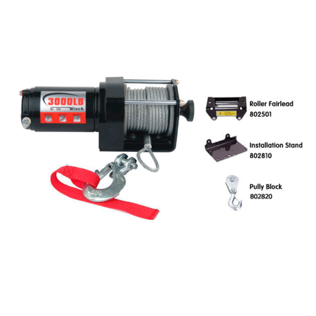 Лебедка для квадроцикла "Master Winch" PM3000, электрическая, 12В купить недорого с доставкой в Томилино