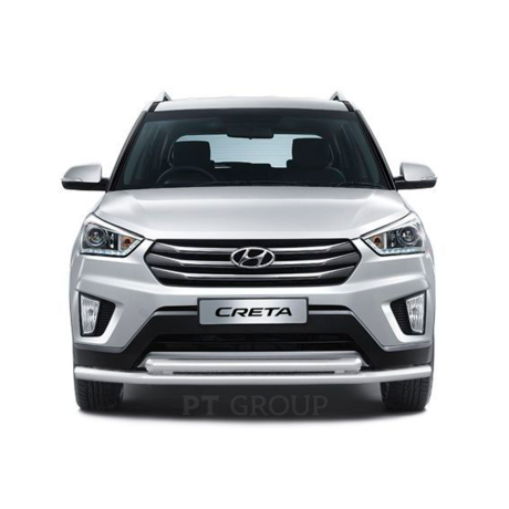 Защита переднего бампера двойная d63/63мм (НПС) HYUNDAI Creta (2016-н.в.) купить недорого с доставкой в Томилино