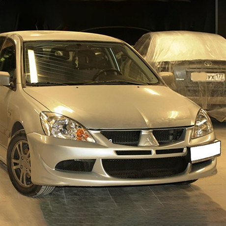 Бампер передний в стиле "EVO" для Mitsubishi Lancer IX (2003-2009) купить недорого с доставкой в Томилино