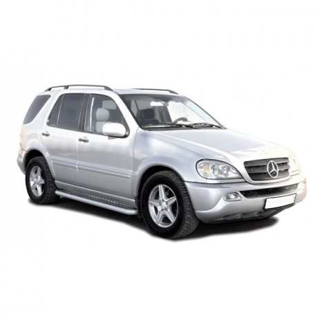 Защита порогов с алюминиевым листом (d63,5) для Mercedes-Benz ML 320/350 (2001-2005)(Окрашенное) купить недорого с доставкой в Томилино