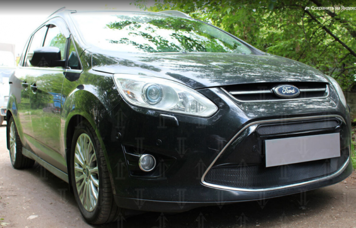 Защита радиатора "Standart" Ford C-MAX (2010-2015) чёрная купить недорого с доставкой в Томилино