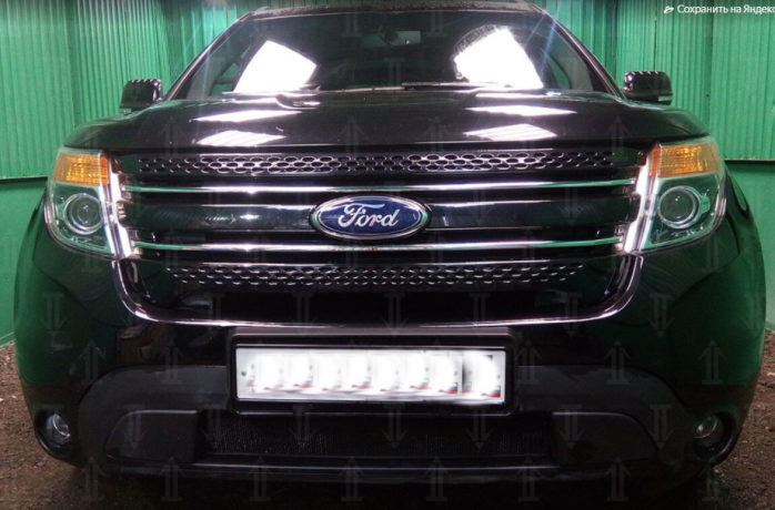 Защита радиатора "Standart" Ford Explorer (2010-2016) чёрная купить недорого с доставкой в Томилино