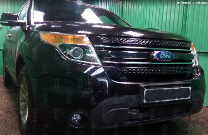 Защита радиатора "Standart" Ford Explorer (2010-2016) чёрная купить недорого с доставкой в Томилино