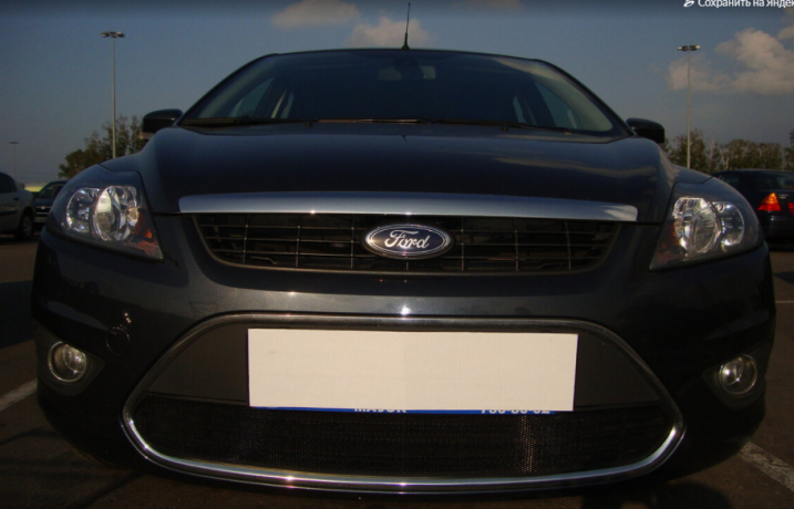 Защита радиатора "Standart" Ford Focus II рестайлинг (2007-2011) чёрная купить недорого с доставкой в Томилино