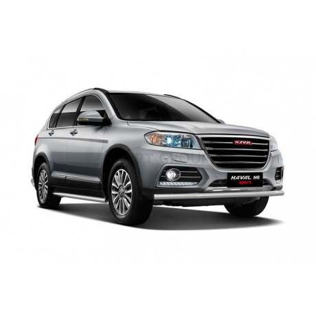 Защита порогов прямая d63мм (НПС) HAVAL H6 (2014-н.в.) купить недорого с доставкой в Томилино