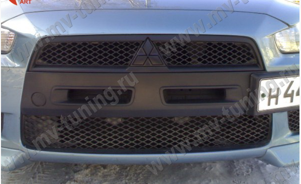 Воздуховоды радиатора в передний бампер (Цельные) var №1 для Mitsubishi Lancer X (2007-2010) купить недорого с доставкой в Томилино