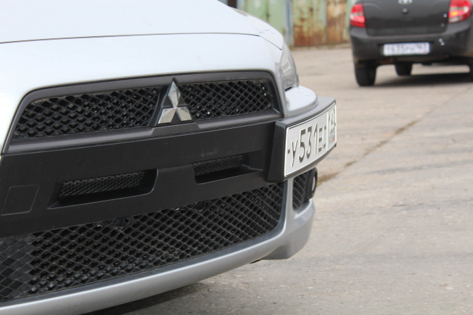 Воздуховоды радиатора в передний бампер (Цельные) var №2 для Mitsubishi Lancer X (2007-2010) купить недорого с доставкой в Томилино