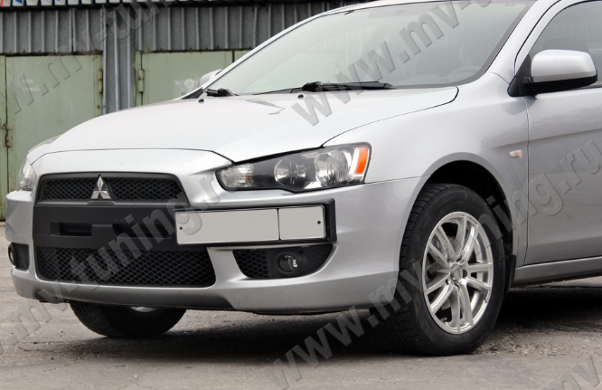 Воздуховоды радиатора в передний бампер (Цельные) var №2 для Mitsubishi Lancer X (2007-2010) купить недорого с доставкой в Томилино