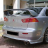 Накладка (юбка) заднего бампера "Zodiak" var №2 (двойной выхлоп) для Mitsubishi Lancer X (2007-2016) купить недорого с доставкой в Томилино