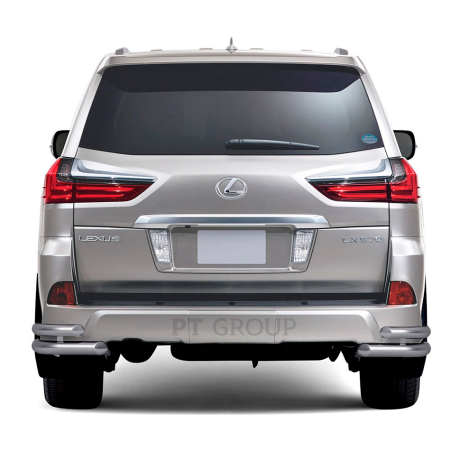Защита заднего бампера двойная угловая d63/51мм (НПС) LEXUS 450D (2015-н.в.) купить недорого с доставкой в Томилино