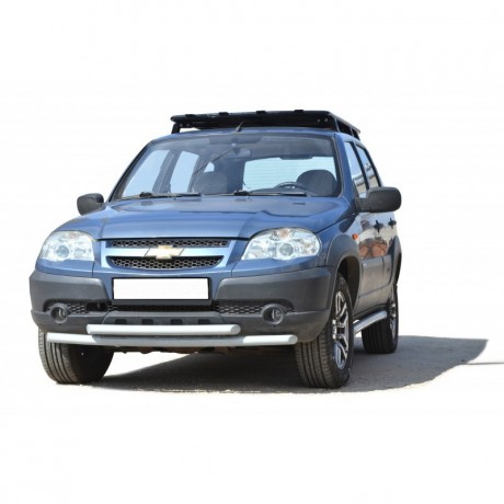 Защита переднего бампера «Труба двойная» (без коробочек), B@3 2123 "Chevrolet Niv@" RS купить недорого с доставкой в Томилино