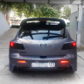 Накладки (клыки) на задний бампер Mazda 3, хэтчбэк (2003-2009), глянец купить недорого с доставкой в Томилино