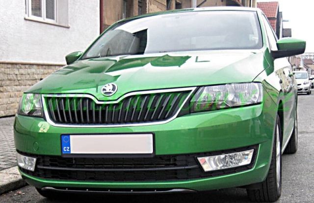 Спойлер переднего бампера (под покраску) для Skoda Rapid (2012-н.в.) купить недорого с доставкой в Томилино