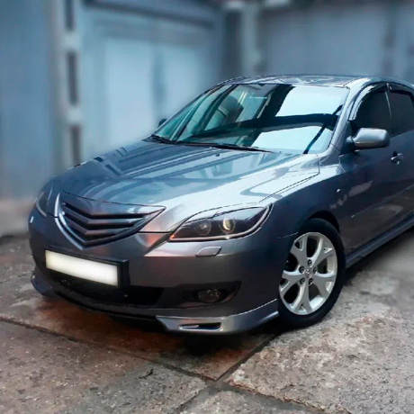 Накладки (клыки) на передний бампер для Mazda 3, хэтчбэк (2003-2009), глянец купить недорого с доставкой в Томилино