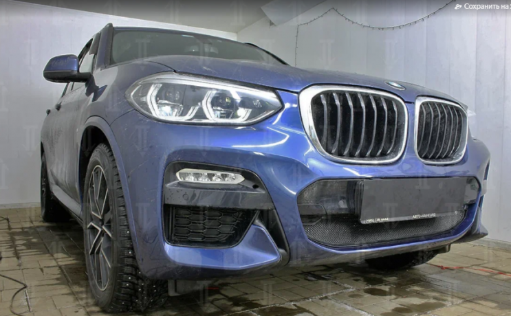 Защита радиатора "Standart" BMW X3 (2017-2021) чёрная купить недорого с доставкой в Томилино