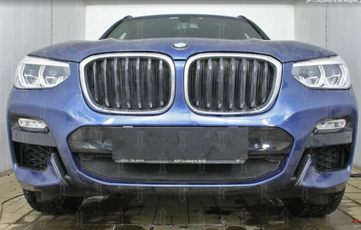 Защита радиатора "Standart" BMW X3 (2017-2021) чёрная купить недорого с доставкой в Томилино