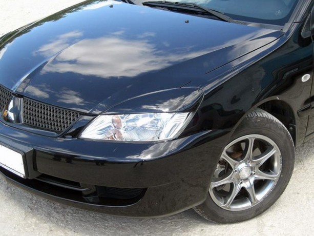 Накладки на фары (реснички) широкие var №2 для Mitsubishi Lancer IX (2004-2007) купить недорого с доставкой в Томилино