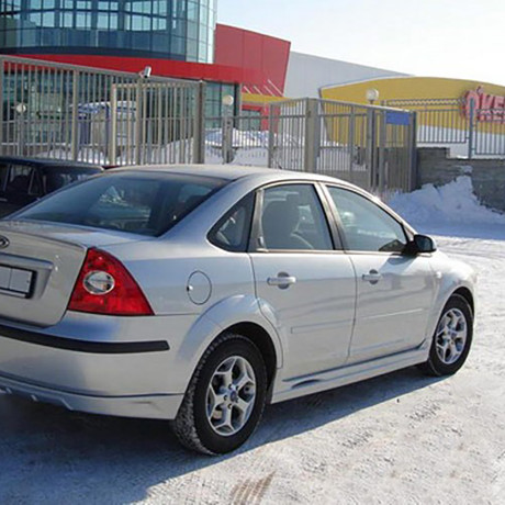 Накладки на пороги "FT" для Ford Focus 2 (седан, хетчбэк 5-дв.)(2004-2011) купить недорого с доставкой в Томилино